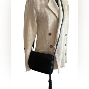 Margot NY Leather Black Crossbody Bag